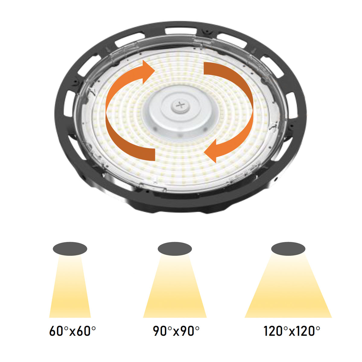 Selectable RHB08 UFO LED High Bay w/Adjustable Beam Angle