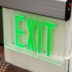 MaxLite Edgelit Exit Sign with Battery Backup