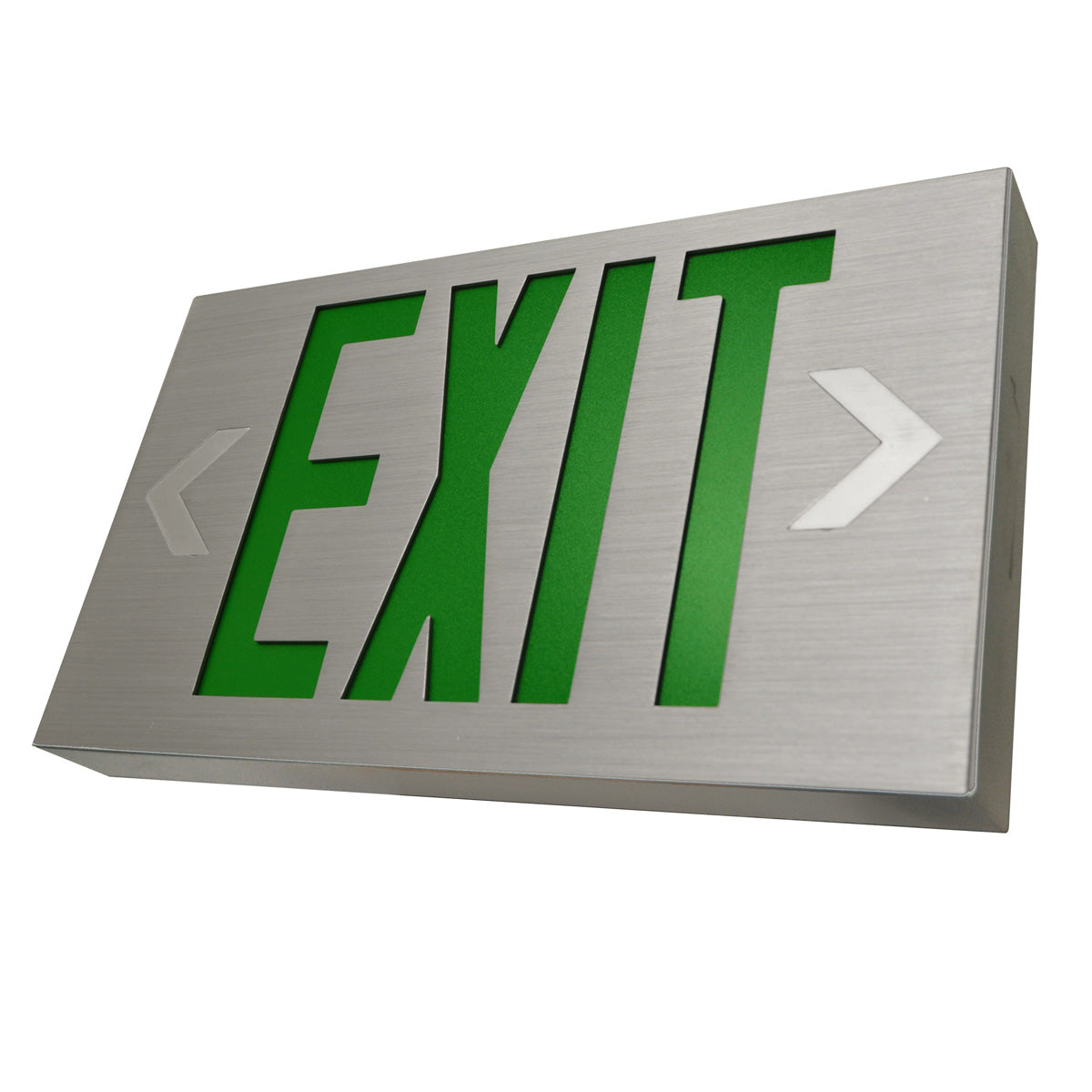 MaxLite Thin Aluminum Exit Sign with Battery Backup