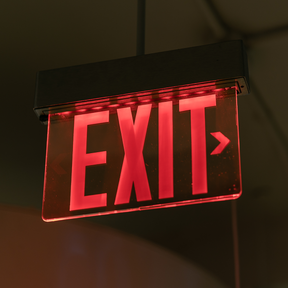 MaxLite Edgelit Exit Sign with Battery Backup